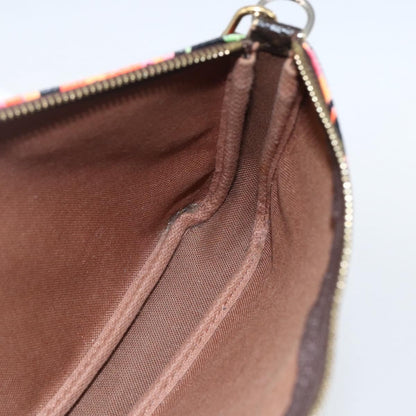 Louis Vuitton Pochette Accessoires Limited Edition Monogram Roses, BROWN, CANVAS, Clutche & pouche