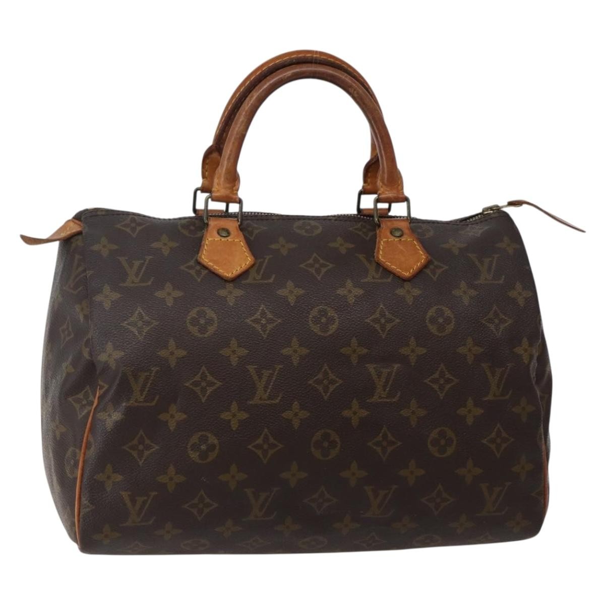Louis Vuitton Speedy Handbag Monogram Canvas, BROWN, CANVAS, Handbag