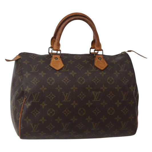 Louis Vuitton Speedy Handbag Monogram Canvas, BROWN, CANVAS, Handbag