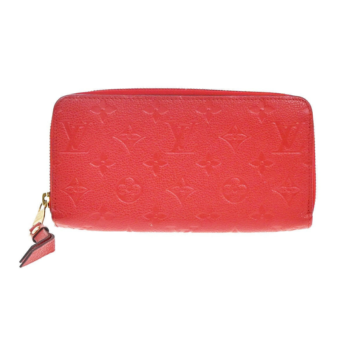 Louis Vuitton Zippy Wallet NM Leather Empreinte, RED, LEATHER, Wallets