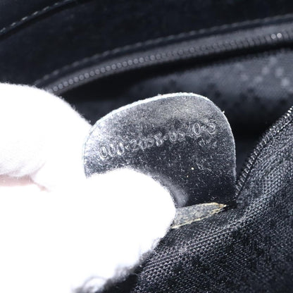 Gucci Vintage Bamboo Handle Tote Nylon, BLACK, NYLON, Tote bag