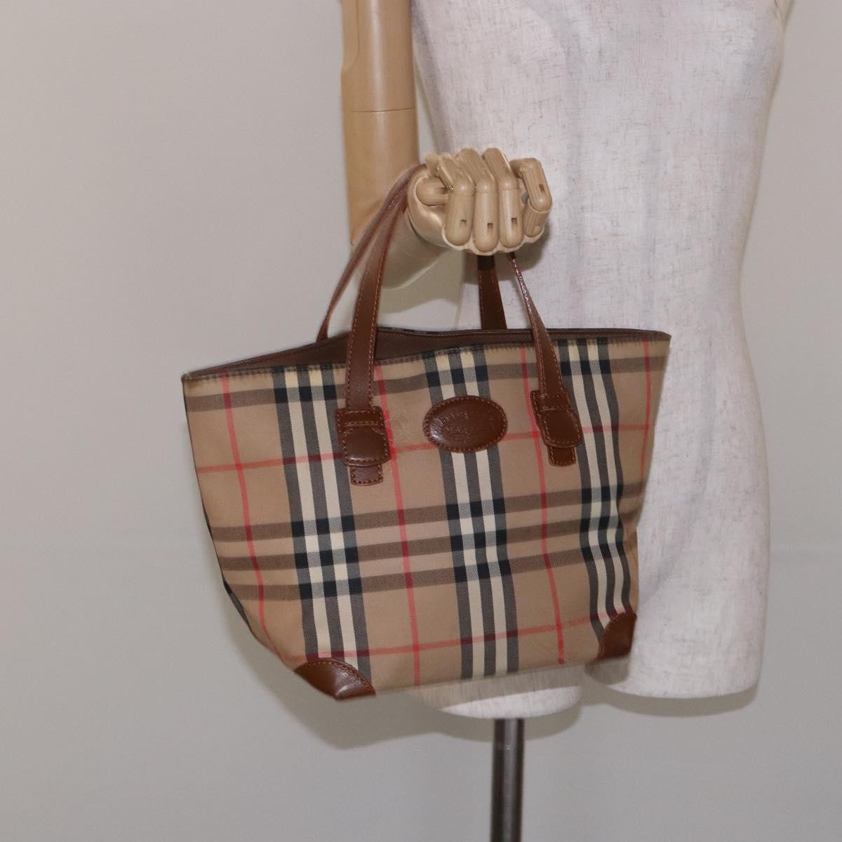 Burberry Nova Check Tote canvas check pattern, BEIGE, CANVAS, Tote bag