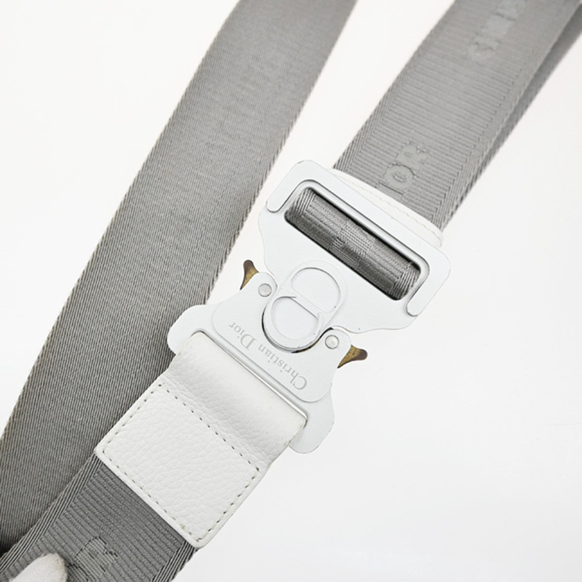 Christian Dior Saddle Crossbody Bag Leather, WHITE, LEATHER, Shoulder bag