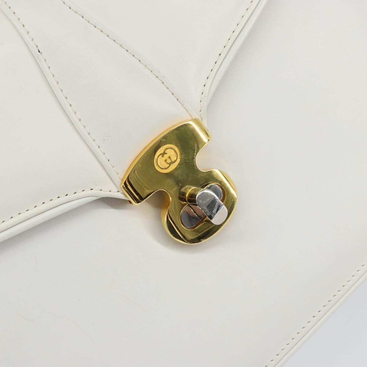 Gucci Vintage Handbag Leather, WHITE, LEATHER, Handbag