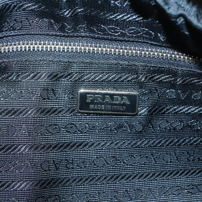 Prada SHOULDER BAG NYLON BLACK GOLD, Black, Nylon, Shoulder Bag