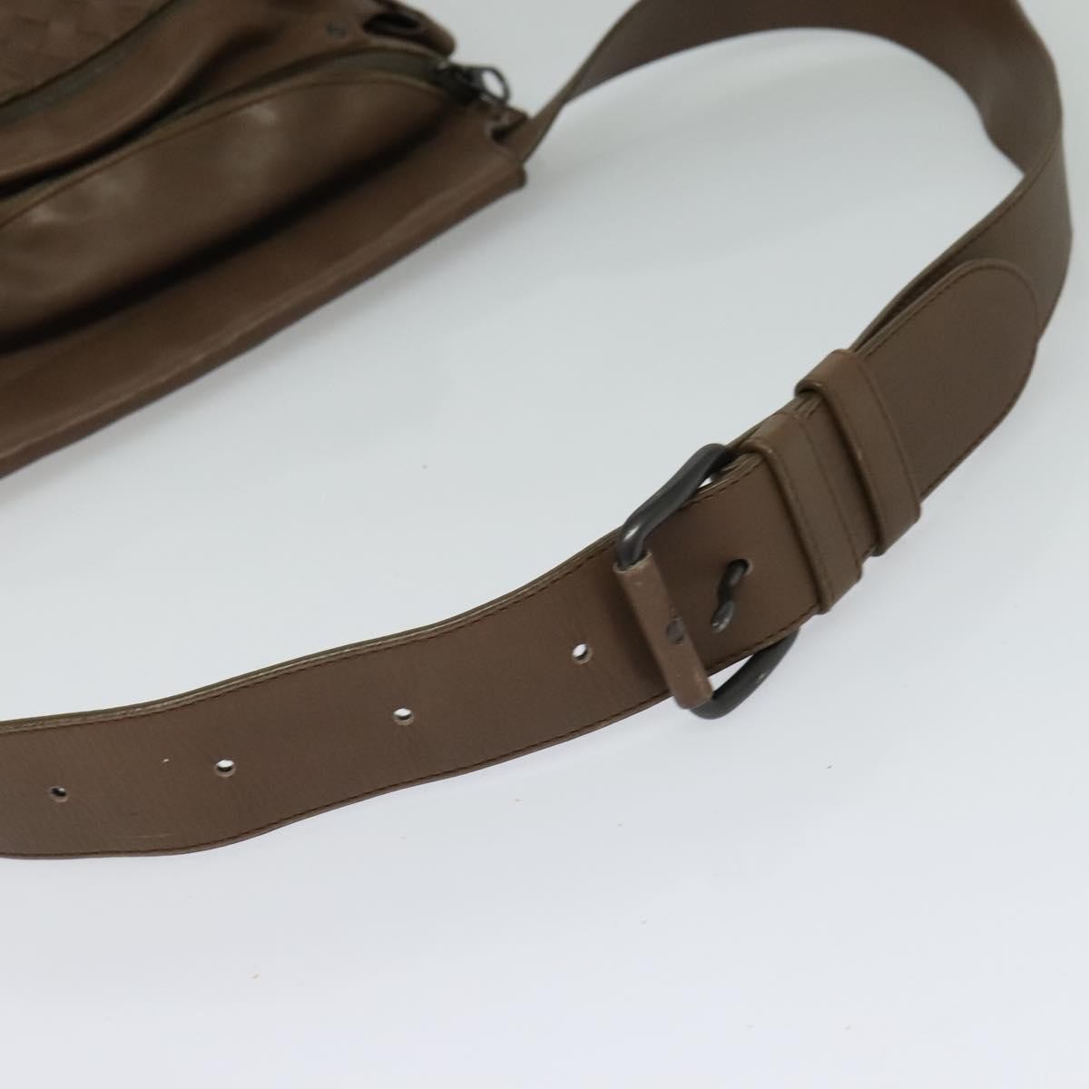 Bottega Veneta Zip Pocket Waist Bag Leather with Intrecciato, BROWN, LEATHER, Clutche & pouche