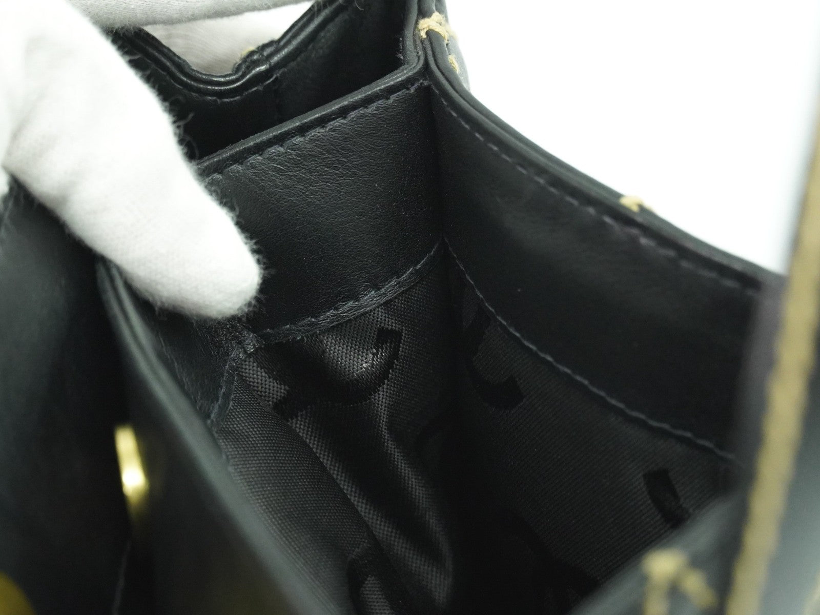 Chanel Surpique Tote Quilted Leather, BLACK, LEATHER, Handbag