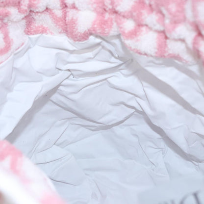 Christian Dior Vintage Trotter Pouch Pile, PINK, COTTON, Clutche & pouche