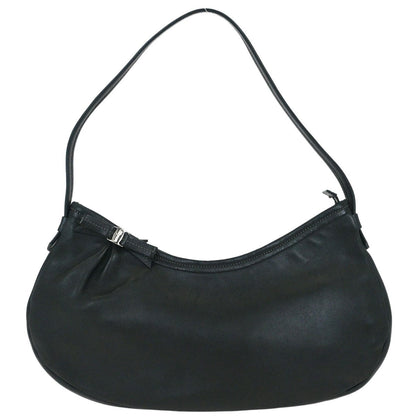 Salvatore Ferragamo Vara Bow Hobo Leather, BLACK, LEATHER, Handbag