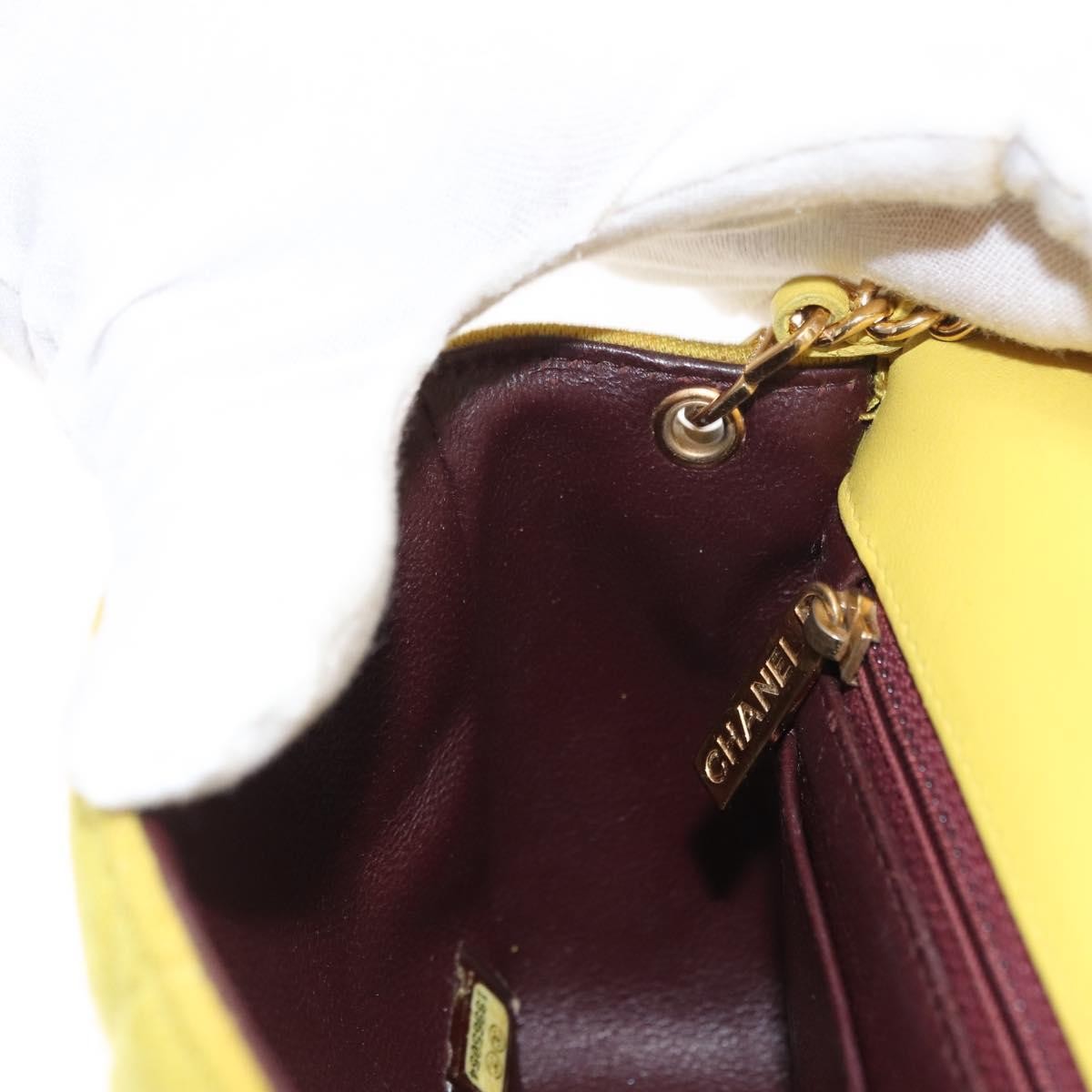 Chanel Chic With Me Flap Bag Quilted Jersey, YELLOW, COTTON, Shoulder bag