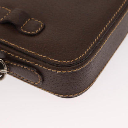 Gucci Cigarette case Shoulder bag Leather, BROWN, LEATHER, Clutche & pouche