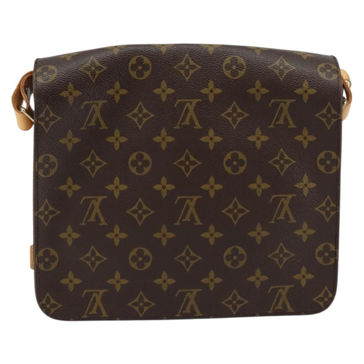 Louis Vuitton Cartouchiere Handbag Monogram Canvas, BROWN, CANVAS, Shoulder bag