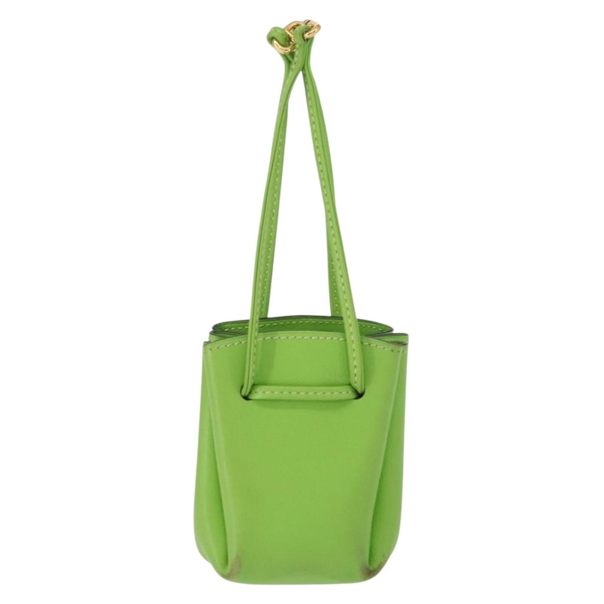Hermes Vespa Pouch Leather, GREEN, LEATHER, Clutche & pouche