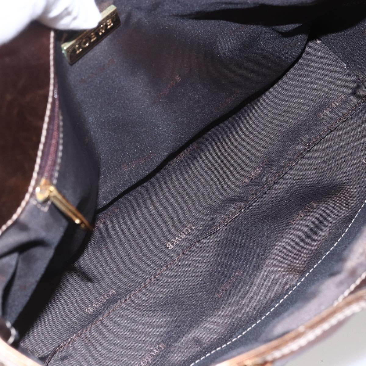 Loewe Vintage Anagram Tote Leather, METALLIC, LEATHER, Tote bag