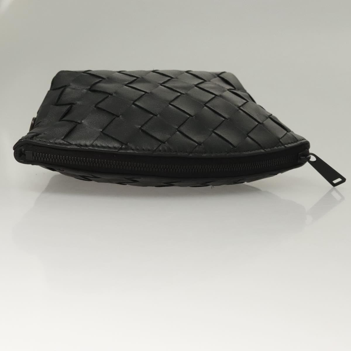 Bottega Veneta Loop Crossbody Bag Intrecciato Nappa, BLACK, LEATHER, Clutche & pouche