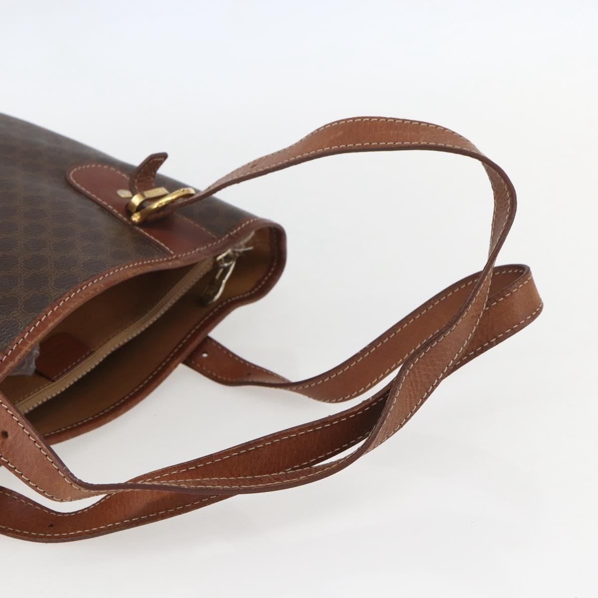 Celine Vintage Macadam Tote bag Canvas, BROWN, PVC, Tote bag