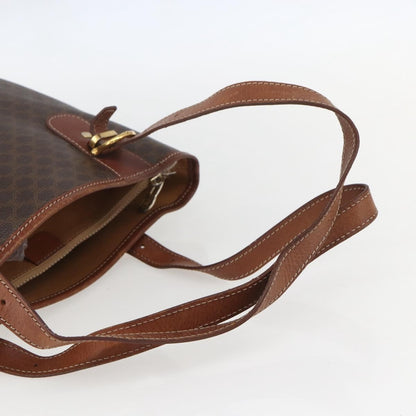 Celine Vintage Macadam Tote bag Canvas, BROWN, PVC, Tote bag