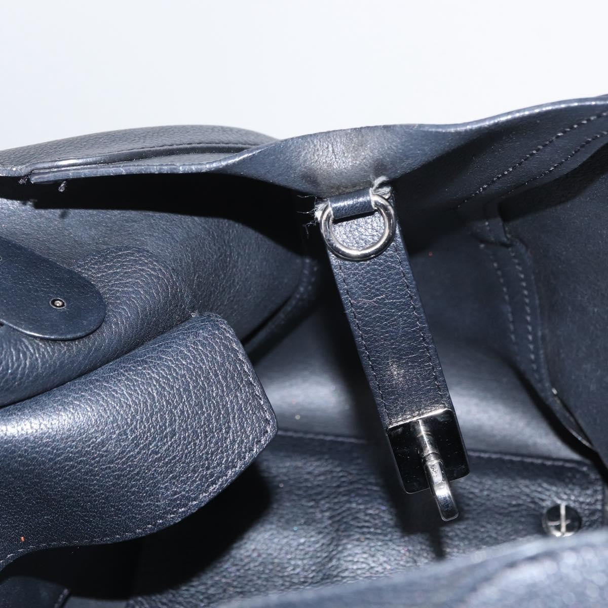 Christian Dior Open Bar Bag Leather, BLACK, LEATHER, Handbag