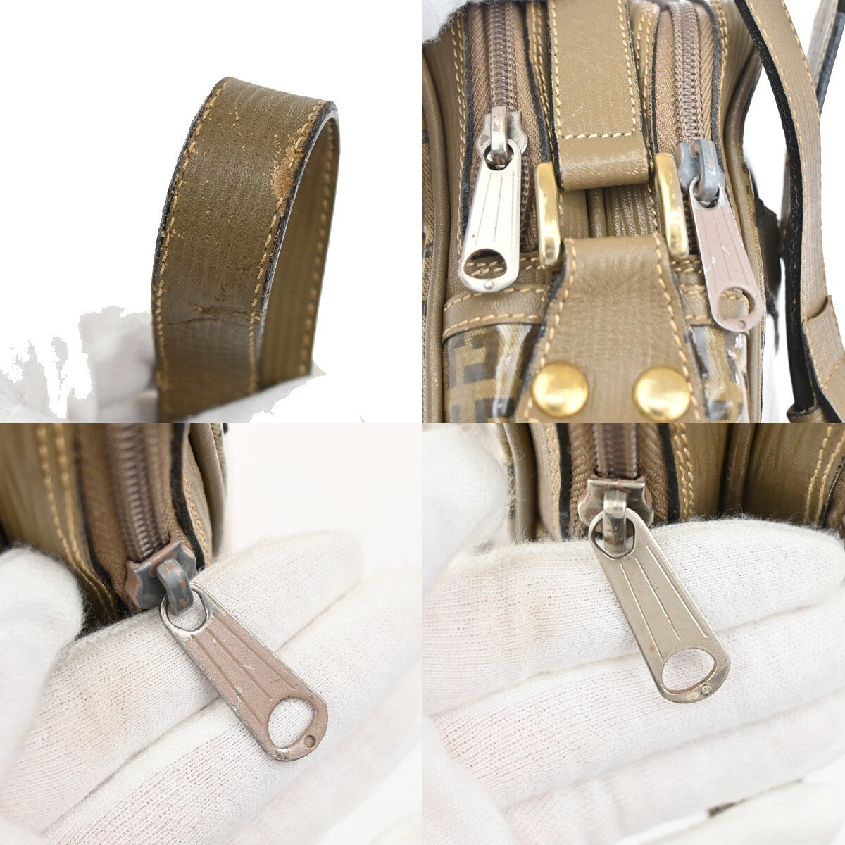 Fendi Camera Case Pattern Zucca, BROWN, CANVAS, Shoulder bag