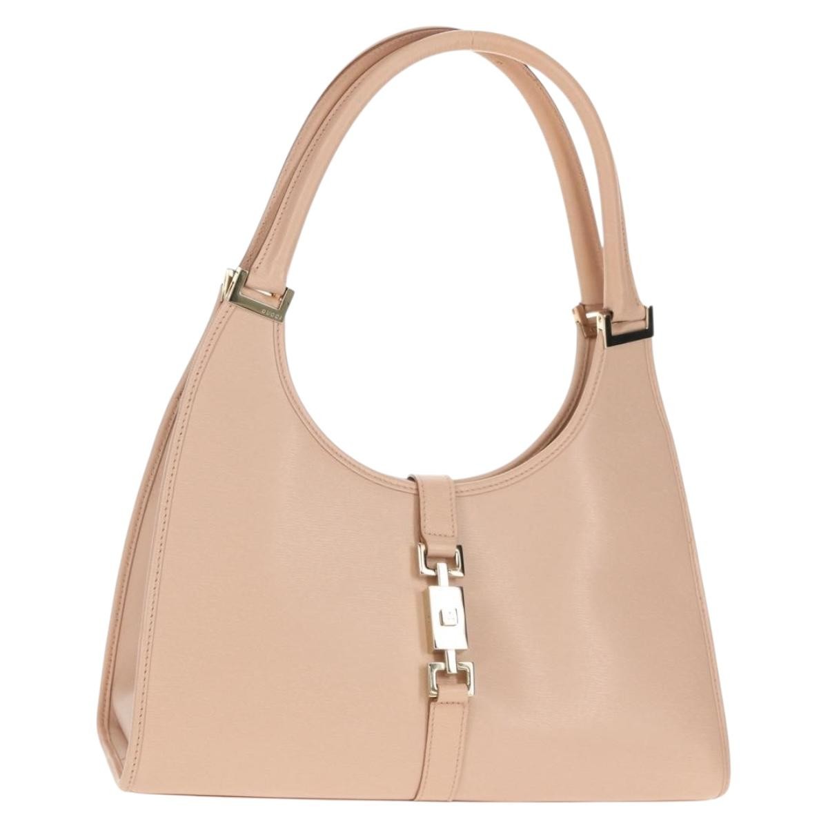 Gucci Vintage Jackie Handbag Leather, PINK, LEATHER, Handbag