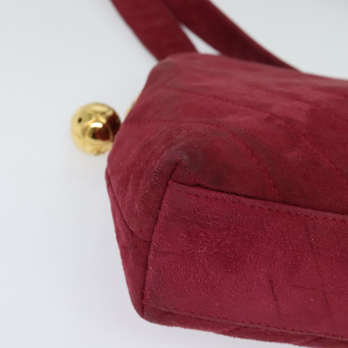 Chanel Vintage Diamond CC Camera Bag Quilted Suede, PINK, SUEDE, Shoulder bag