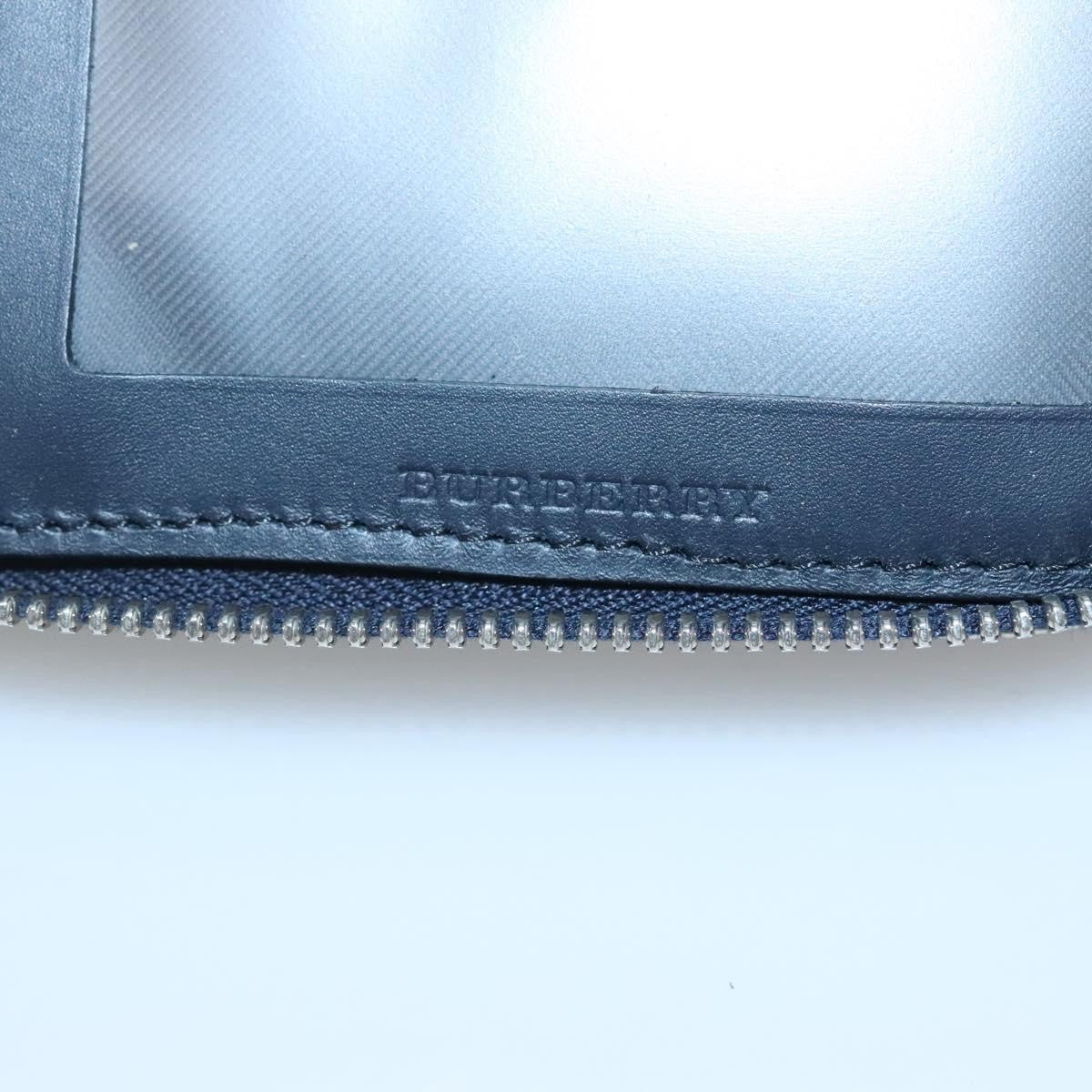 Burberry Reeves Double Zip Organizer Wallet Leather, NAVY, LEATHER, Wallets