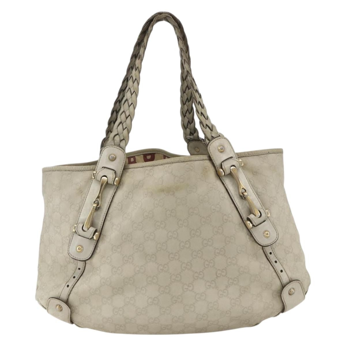 Gucci Pelham Shoulder Bag Leather, BEIGE, LEATHER, Shoulder bag