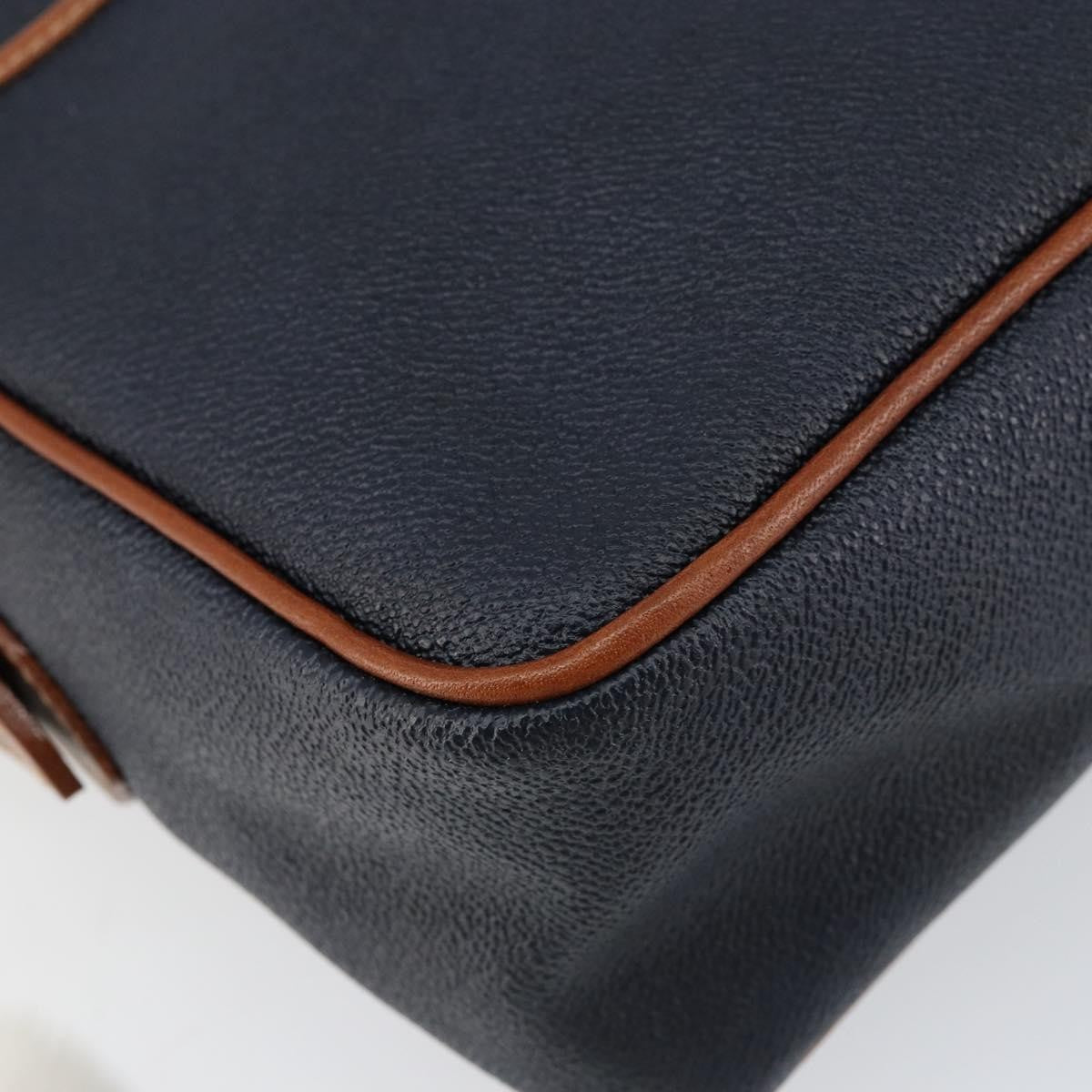 Burberry Vintage Shoulder Bag Leather, NAVY, LEATHER, Shoulder bag