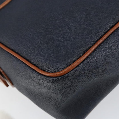 Burberry Vintage Shoulder Bag Leather, NAVY, LEATHER, Shoulder bag