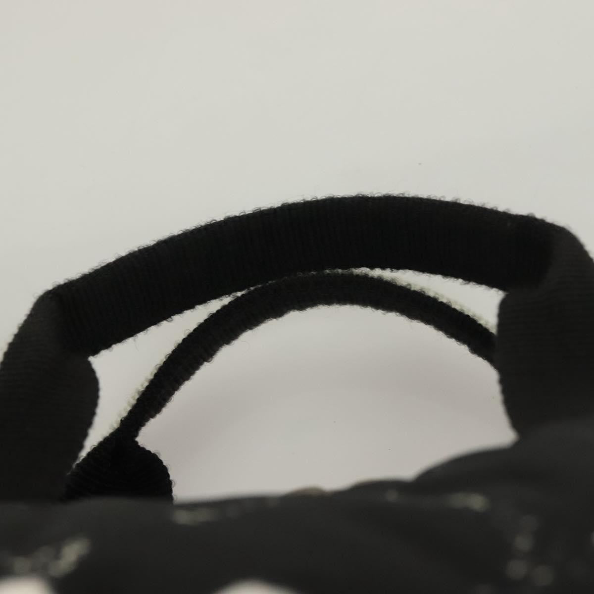 Chanel Travel Line Boston Bag Printed Nylon, BLACK, NYLON, Travel bag