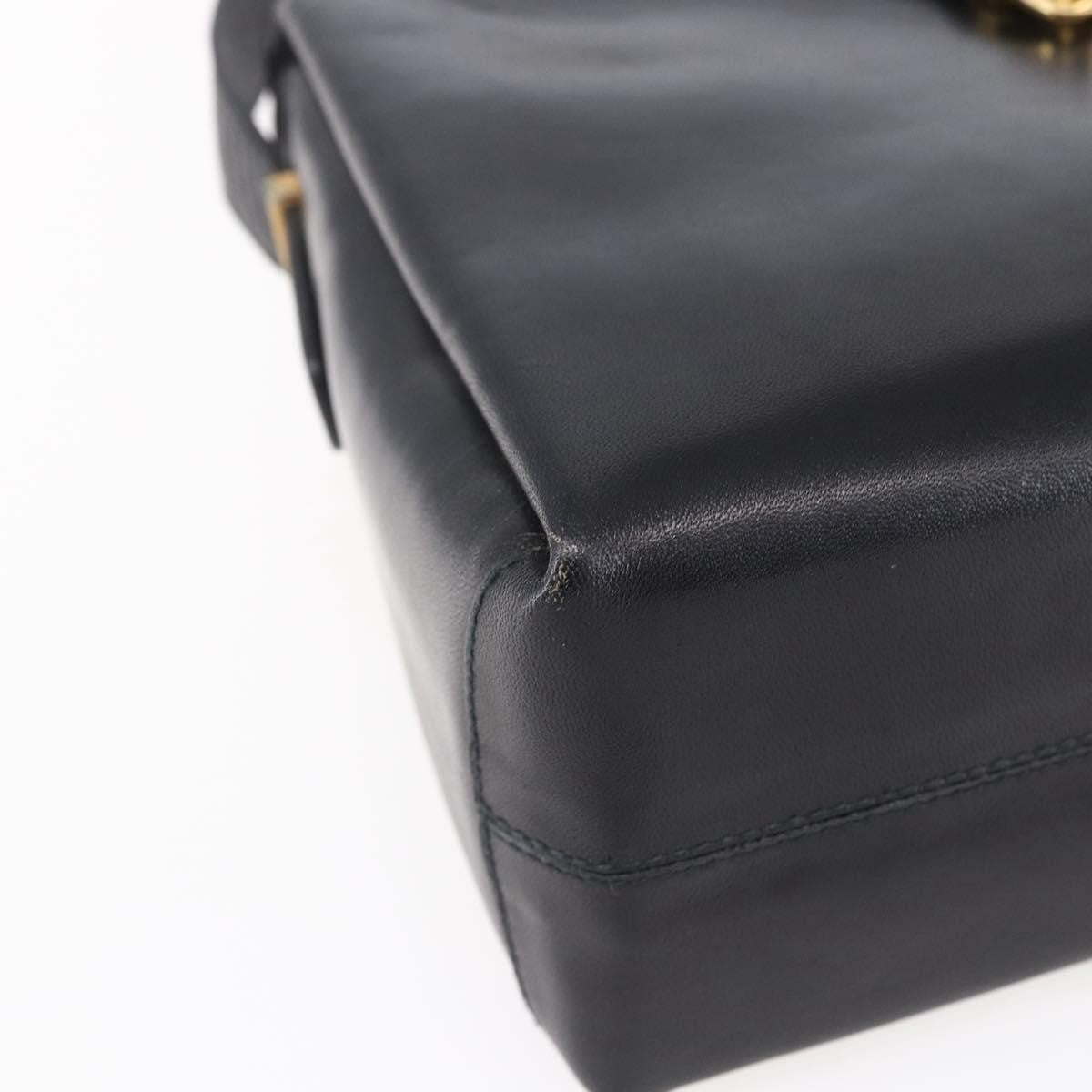 Celine Vintage Shoulder Bag Leather, BLACK, LEATHER, Shoulder bag