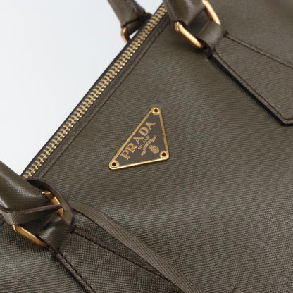 Prada Promenade Bag Saffiano Leather, BROWN, LEATHER, Handbag