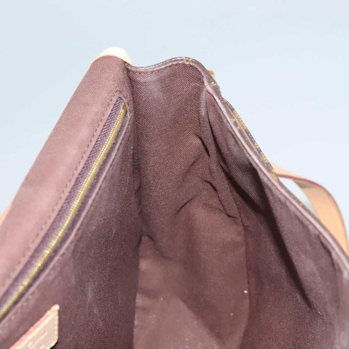 Louis Vuitton Menilmontant Handbag Monogram Canvas, BROWN, CANVAS, Shoulder bag