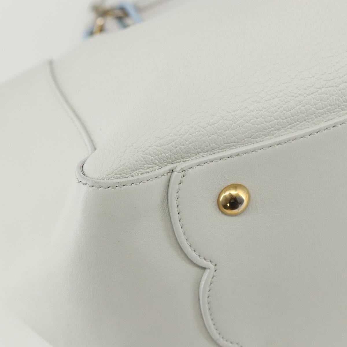 Salvatore Ferragamo Vintage Tote bag Leather, WHITE, LEATHER, Tote bag