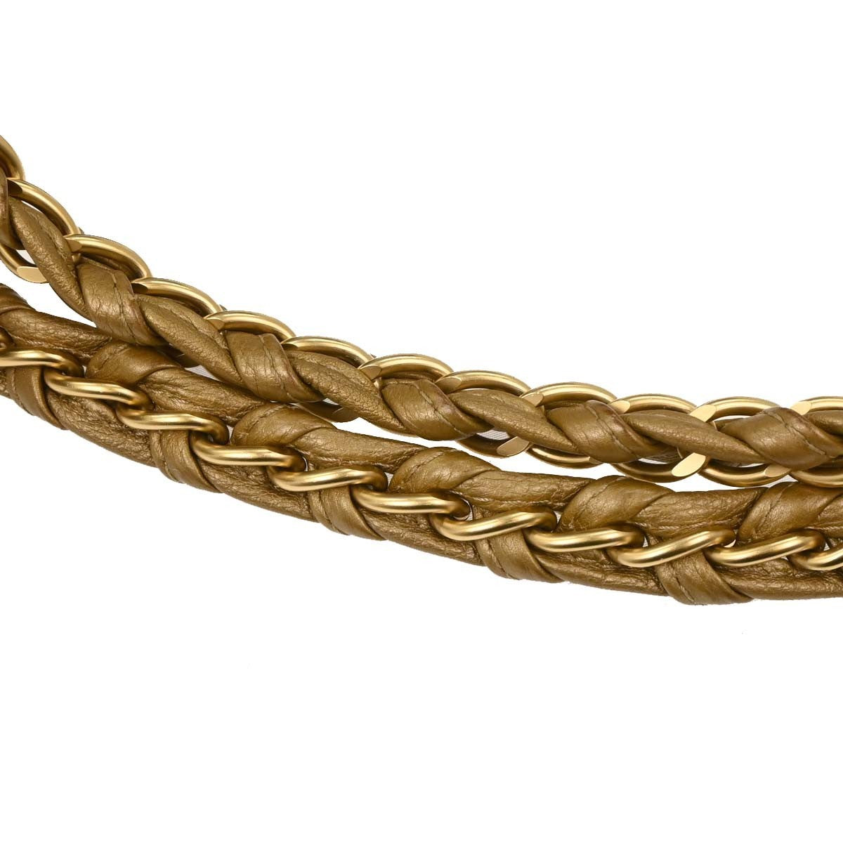 Chanel Luxe Ligne Zipped Tote Leather, GOLD, LEATHER, Tote bag