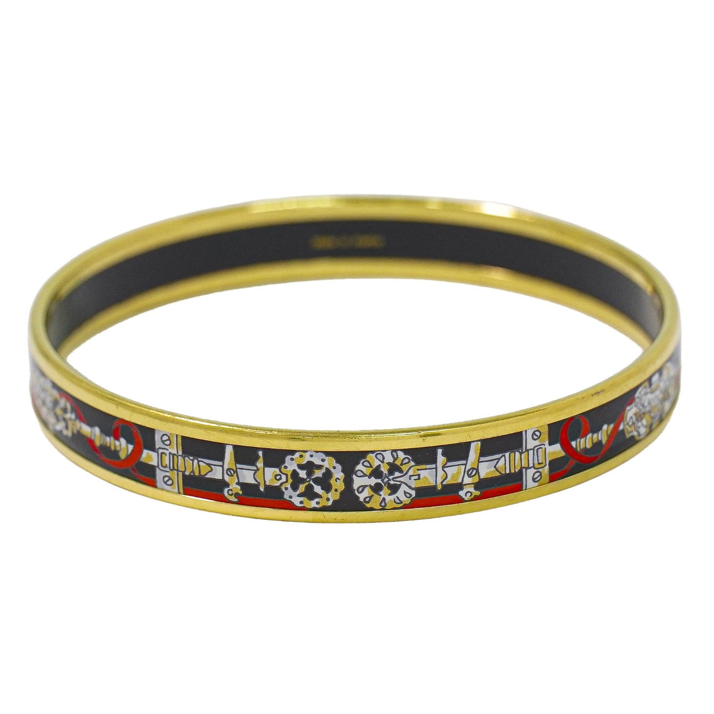 Hermes Enamel Bracelet Metal and enamel, Multicolour, Gold Plated, Bracelet