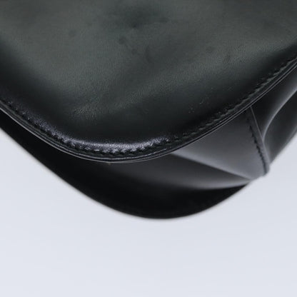 Salvatore Ferragamo Gancini handbag Leather, BLACK, LEATHER, Handbag