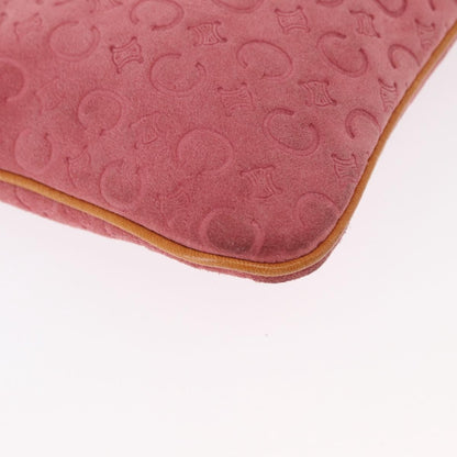 Celine C Macadam Shoulder bag Suede, PINK, SUEDE, Shoulder bag