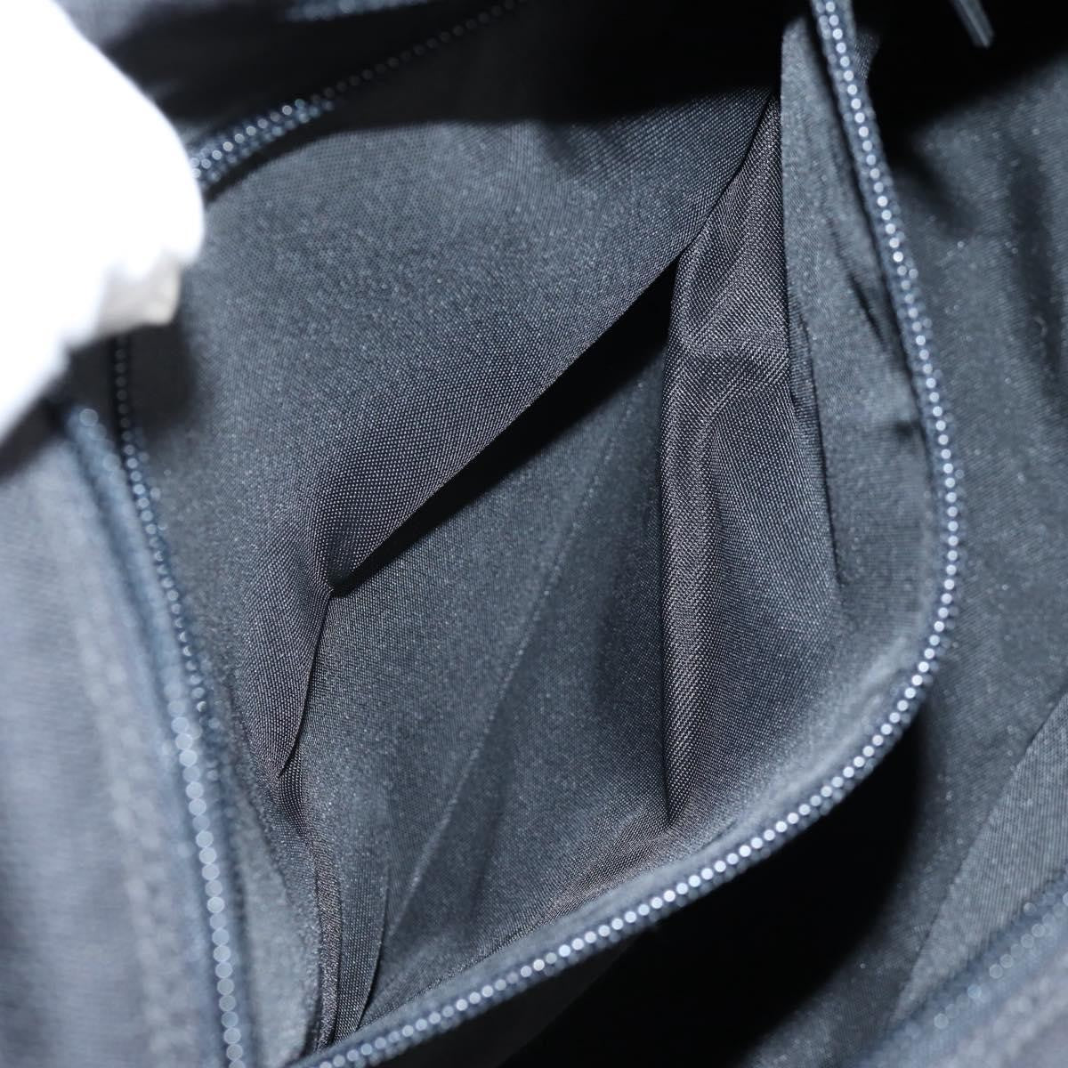 Versace Front Pocket Shoulder Bag Leather and Canvas, BLACK, CANVAS, Shoulder bag