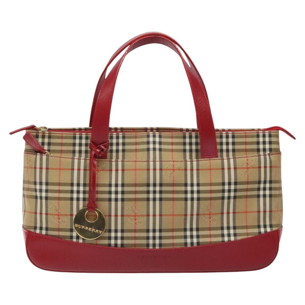 Burberry Nova Check Handbag Nova Check Canvas, BEIGE, CANVAS, Handbag