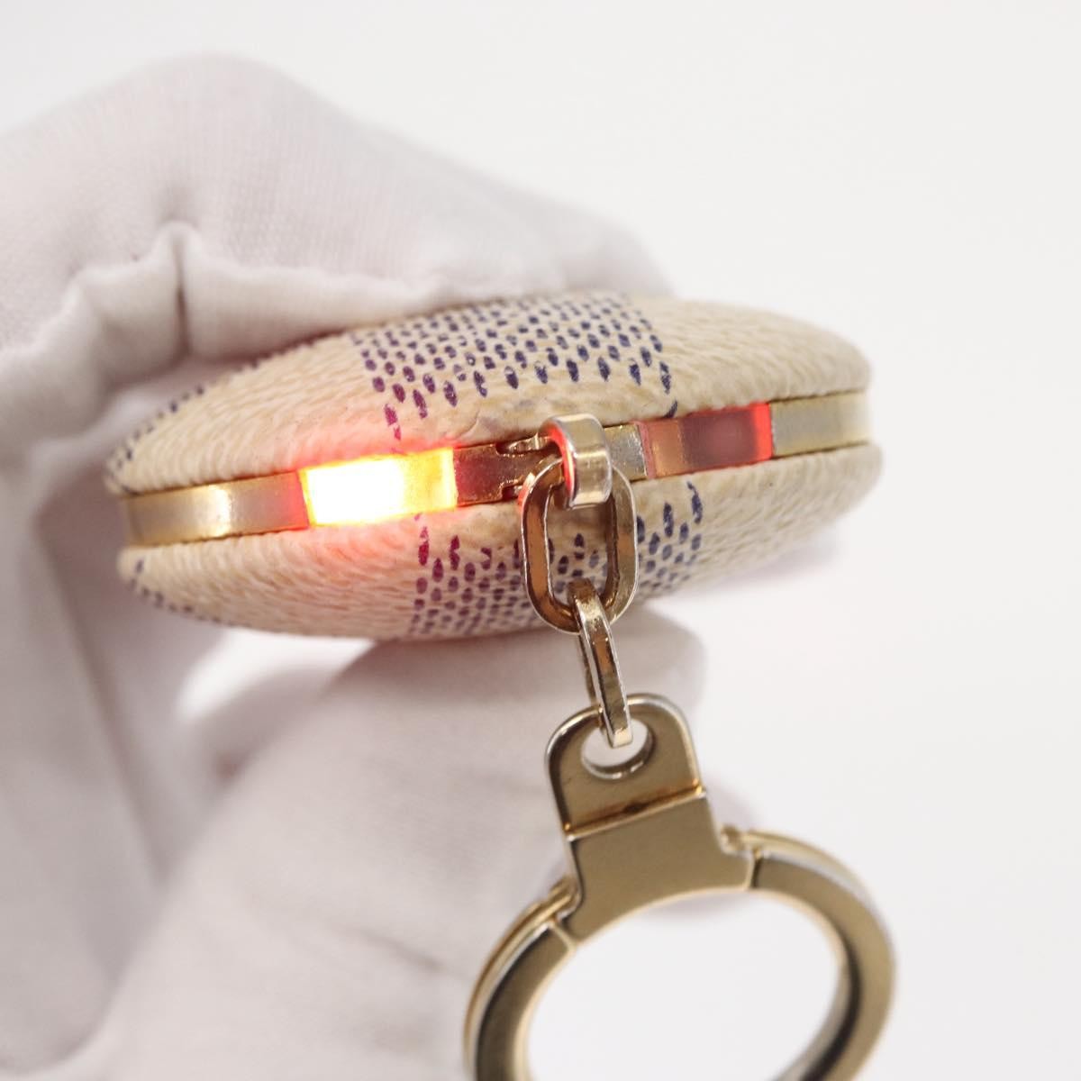 Louis Vuitton Astropill LED Keychain Damier, WHITE, CANVAS, Charms and Keychains