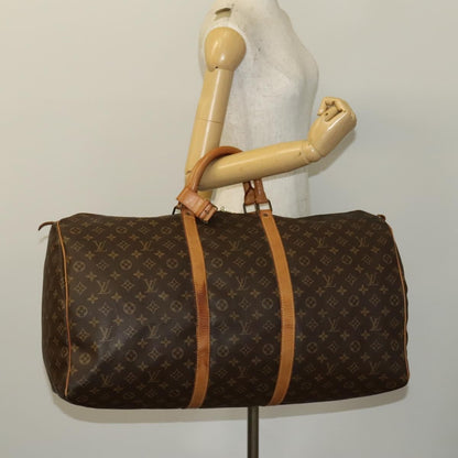 Louis Vuitton Keepall Bag Monogram Canvas, BROWN, CANVAS, Travel bag