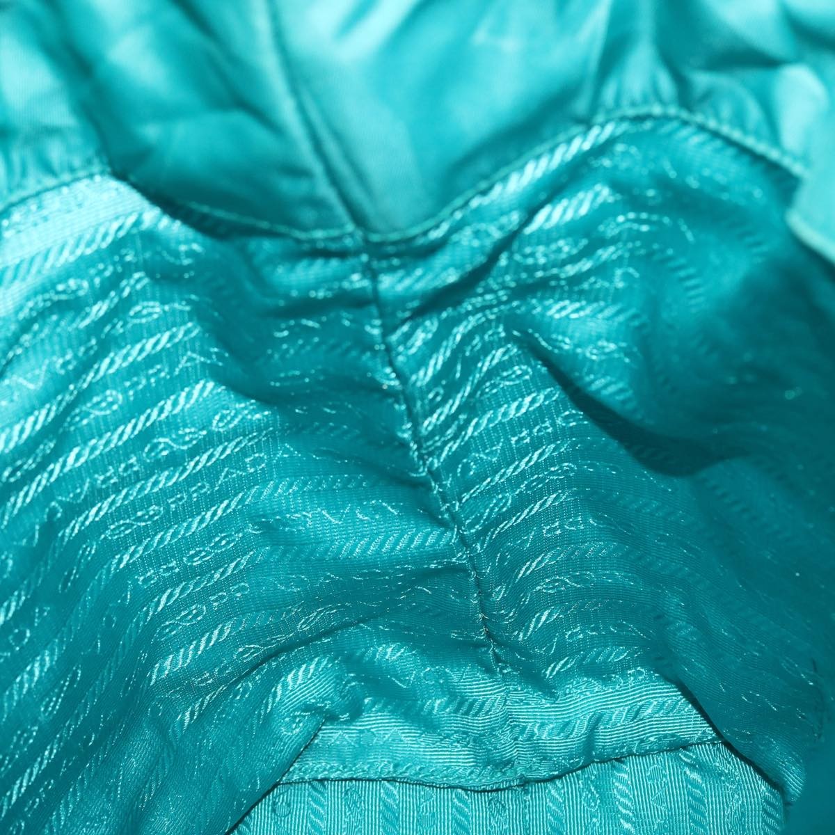 Prada Convertible Tote Quilted Tessuto, TURQUOISE, NYLON, Handbag
