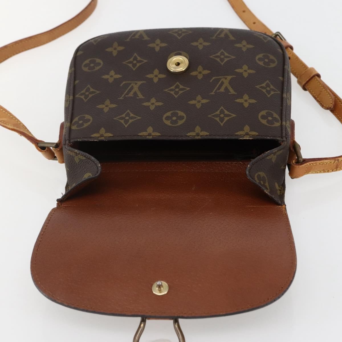 Louis Vuitton Saint Cloud Handbag Monogram Canvas, BROWN, CANVAS, Shoulder bag