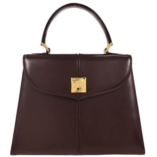 Saint Laurent Vintage Handbag Leather, BROWN, LEATHER, Handbag
