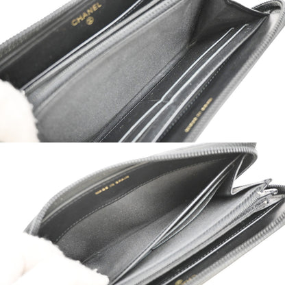 Chanel Timeless CC Zipped Wallet Goatskin, BLACK, LEATHER, Wallets