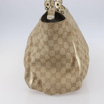 Gucci D-Ring Shoulder Bag GG Canvas, BEIGE, CANVAS, Tote bag