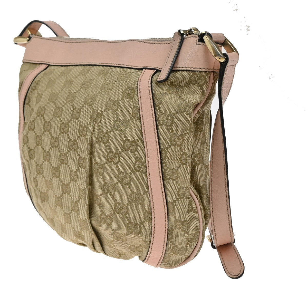 Gucci D-Ring Shoulder Bag (Outlet) GG Canvas, Brown, Canvas, Shoulder Bag