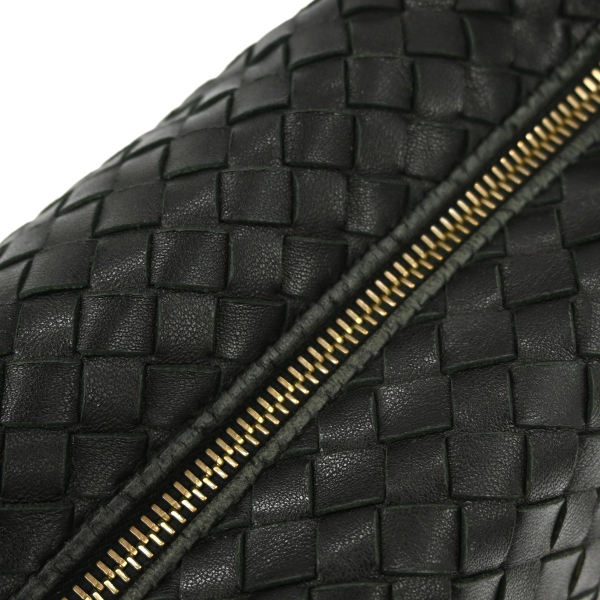 Bottega Veneta Handle Pouch Intrecciato Nappa, BLACK, LEATHER, Clutche & pouche