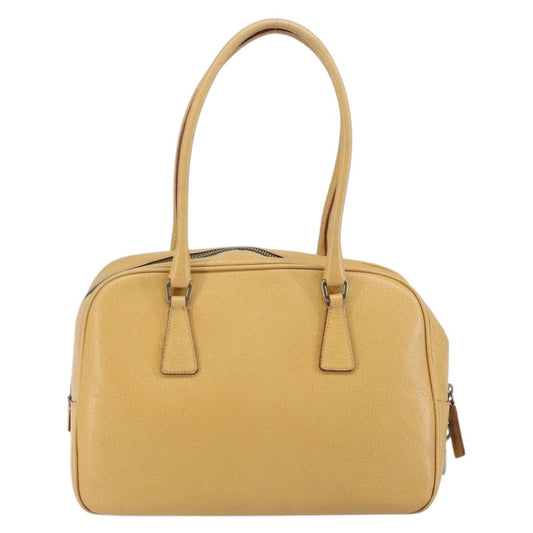 Prada Bauletto Bag Leather, BEIGE, LEATHER, Shoulder bag